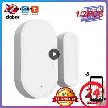 1/2TK Tuya Smart Zigbee Ukse Andur Ukse Avatud/Suletud Detektor Home Security Protection Alarm Smart Elu Kontrolli Kaudu Alexa