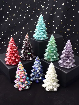 1Piece Käsitsi Valmistatud Natura Crystal Kruusa DIY Vaik Käsitöö Puu Jõulud Kuju Kodu Kaunistamiseks Jõulud Suveniiride Kingitused