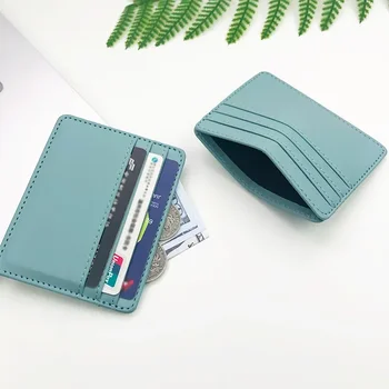 1tk Pu Nahk ID-Kaardi Omanik Candy Värvi Panga Krediitkaardi Kast Multi Slim Pesa Kaardi Puhul Rahakott Naistele Meeste Äri Kate