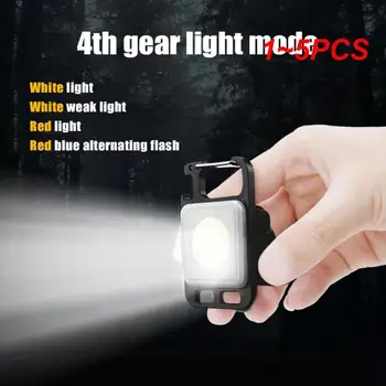 1~5TK Mini Taskulamp Tööd LED Laetav Lamp Tasku COB Võtmehoidja Kaasaskantav Taskulamp Väljas Telkimine Väike Kerge