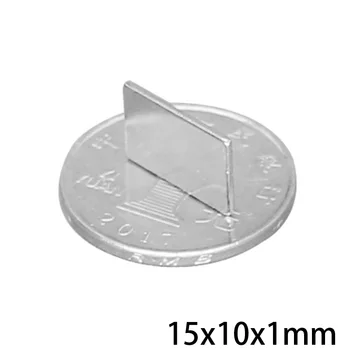 20~300PCS 15X10X1 mm Blokeerida Võimas Magnet 15*10*1 mm Lahtiselt Leht Neodüüm Magnet 15x10x1mm Tugev Püsiv NdFeB Magnetid