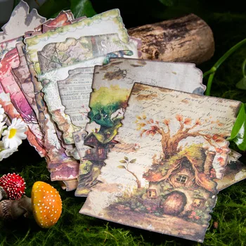 30 tk Lossi aias Stiilis Dekoratiivne paber DIY Loovust Päevik Album Scrapbooking materjali junk teataja tarvikud