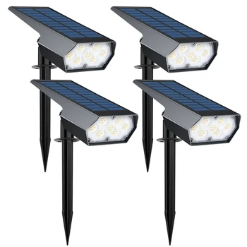 49LED Päikese Maastiku kohtvalgustid Topelt Värvi 4 Režiimid IP65 Solar-Powered Garden Yard Tõmbamisega Väljas Maastiku Teenetemärgi