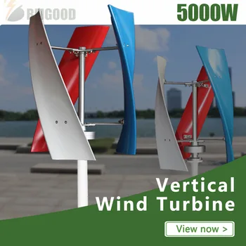5kw Vertikaalne Telg Tuuleveski 12v 24v tuuliku 5000w 3Blades Alalise Maglev Generaator Mppt Eest vastutav