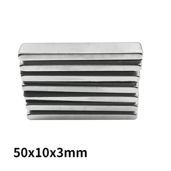 5~50TK 50x10x3 mm Võimas N35 Magnetid 50mmX10mm Pikk Leht püsimagnetitega 50x10x3mm Super Tugev Neodüüm Magnet 50*10*3