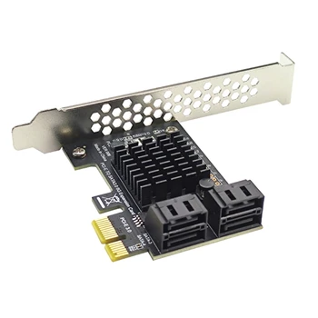 6Gbps PCIE 1X kuni SATA3.0 4-Sadama Laiendamine Mälukaart Suure Võimsusega Ketas