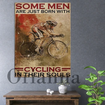 danSome Mehed On Lihtsalt Sündinud Jalgrattaga Oma Hinge Plakat, Jalgratas, Rattasõit, kes Armastavad Plakat Elu Decor Plakat
