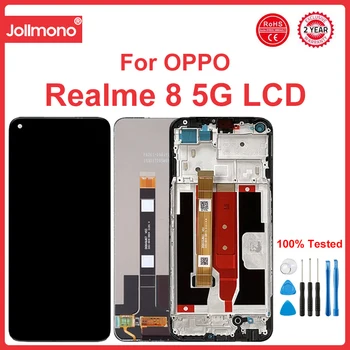 Eest OPPO Realme 8 5G LCD Ekraan koos Raami Puutetundlik Digitizer Assembl RMX3241 Varuosad