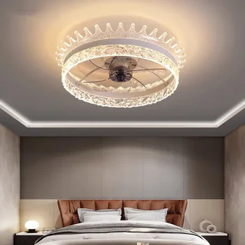 Kaasaegne Crown laelambid LED Fan laelambid elutuba Söögituba Lambid Magamistuba, Köök, Sise-Home Decor Valgustus