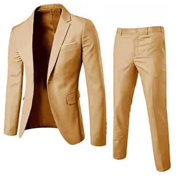 Meeste Ülikond Püksid Jope Ilus Pintsak Püksid on ainult Üks Nupp Sobiks Set conjuntos de pantalones