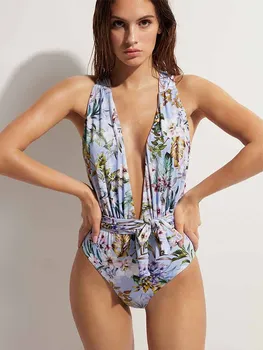 Mood Prindi Ühe Töö Kolmnurk Micro Bikinis Ühes Tükis Mikro-Monokini Seksikas Madal Vöökoht Ujumistrikoo Suvel Rannas 2023 Luksus