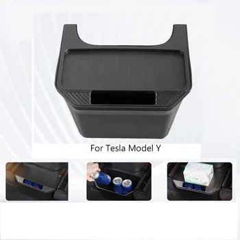 Näiteks Tesla Model Y Tagumine Iste Ladustamise Kasti Tarvikud Center Console Konteinerid Backseat Prügikasti Prügi Kotti Istme All Sahtel
