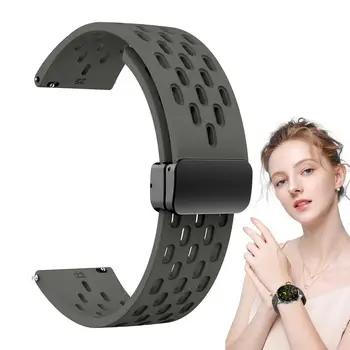 Pehme Silikoon Käepael Smartwatch Rihmad Silikoon Wristbands Korduvkasutatavad Elastne Sport Wristbands Pehme Sport Kellade Ansamblid Magnet