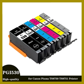 PGI530 CLI531 PGI-530 CLI-531 530 531 kooskõlas Värvi tindikassett Canon Pixma TS8750 TS8751 Printer PGBK/BK/C/M/Y/GY