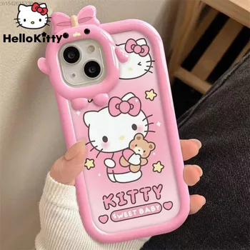 Sanrio Hello Kitty Kuromi Cartoon Uus IPhone 14 11 12 13 Pro Max Juhul Y2k Armas Roosa Apple 7 8 Plus Xs Xr Kate Korea Fashion