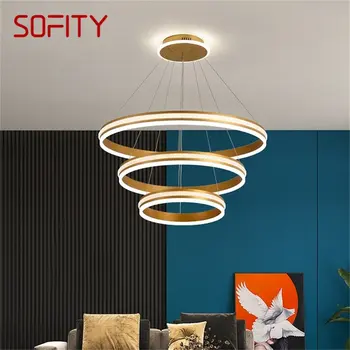 SOFITY Põhjamaade Ripats Tuled Kaasaegse Kuld Luksus Ring Kodu LED Lamp Võistluskalendri Kaunistamiseks