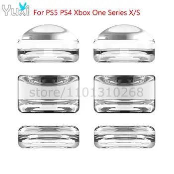 YuXi 1 Paar Kristallselge Analoog Thumb Stick Grip Üpp PS4 PS5 Xbox Üks Seeria Kontroller Kõrgus Juhtnuppu Kate Thumbstick
